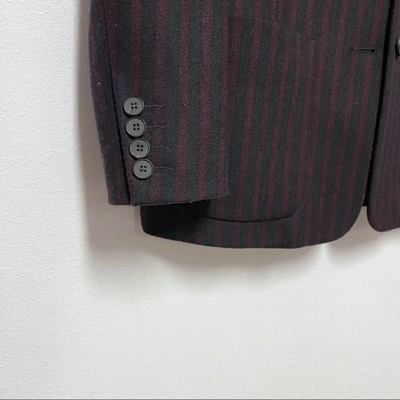 M.i.h. Jeans Jackson Blazer - Navy Wool Striped Blazer - Prep Menswear Anthro - Picture 4 of 10